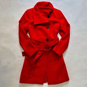 Ann Taylor Factory Red Wool Coat